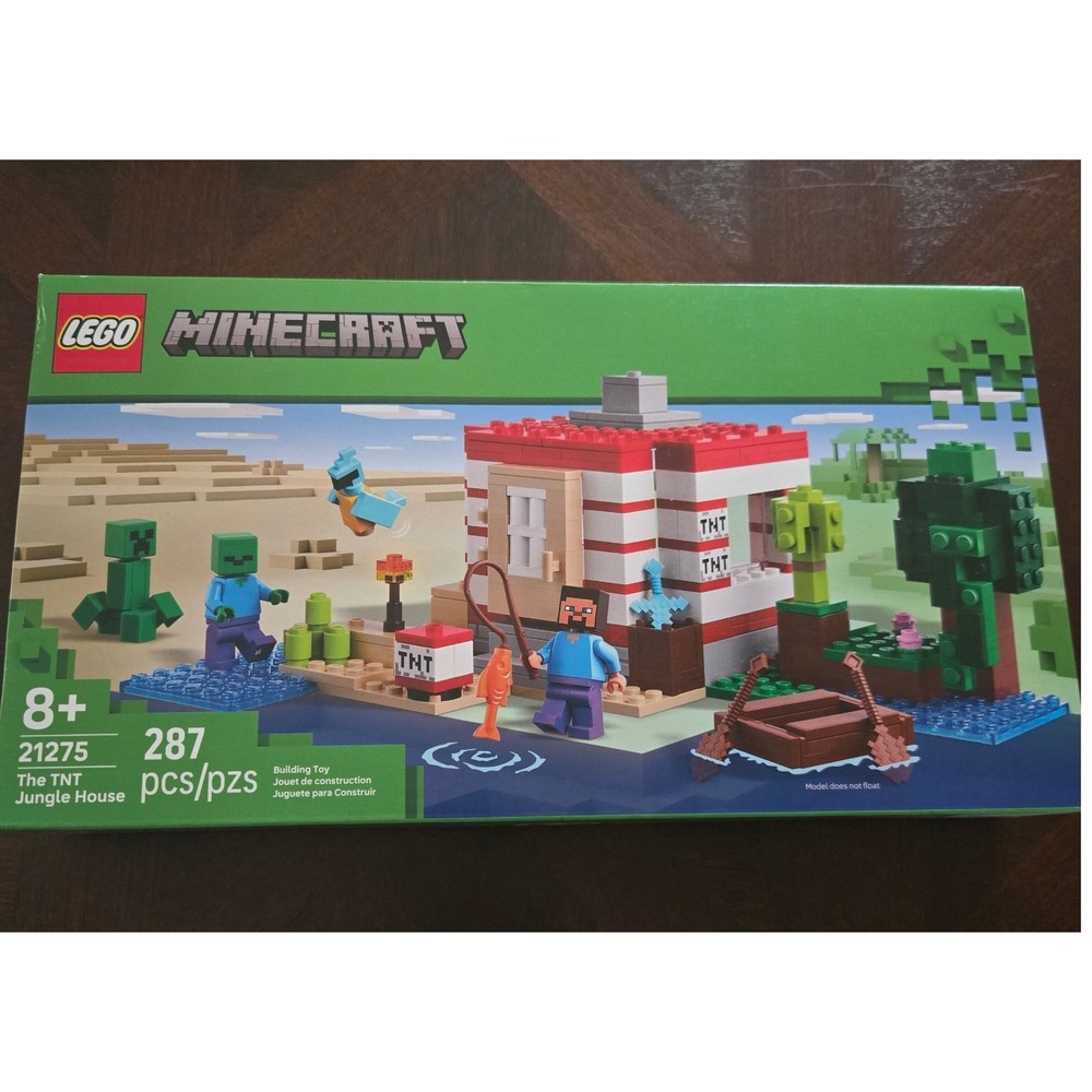 LEGO Minecraft The TNT Jungle House 21275 Building Toy 287 Pcs New Sealed